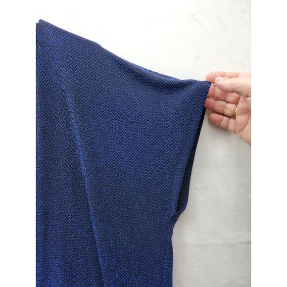 Simply Styled Blue and Black shimmer pullover blouse Size XL - Picture 3 of 8
